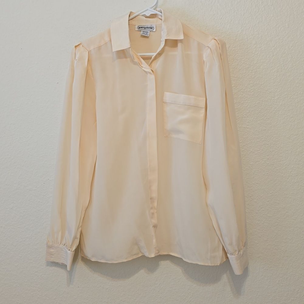 L Alexandra Silk Vintage Blouse‎ size 10
